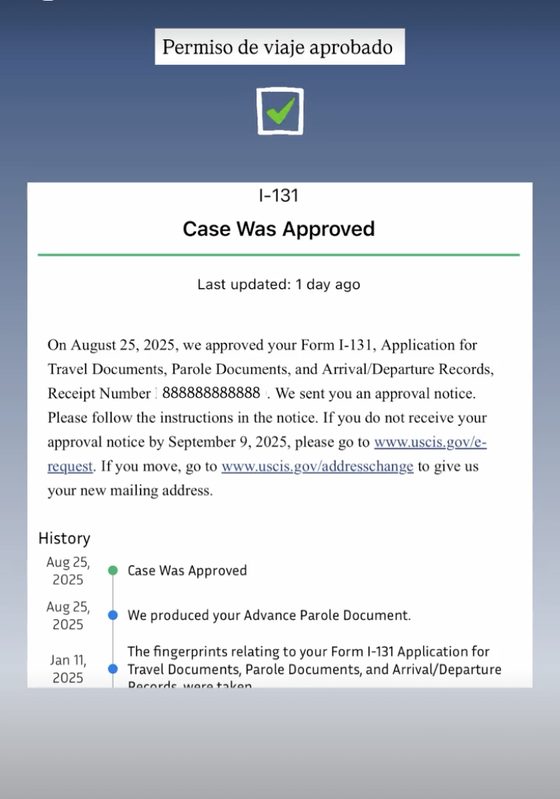 Advance Parole aprobado