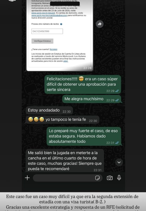 Segunda extensión de estadía B-2, un caso difícil